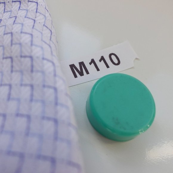 Johnston Murphy‎ Shirt Mens Size 2XL Blue Cotton Oxford Dress Plaid Button Light - Picture 8 of 8